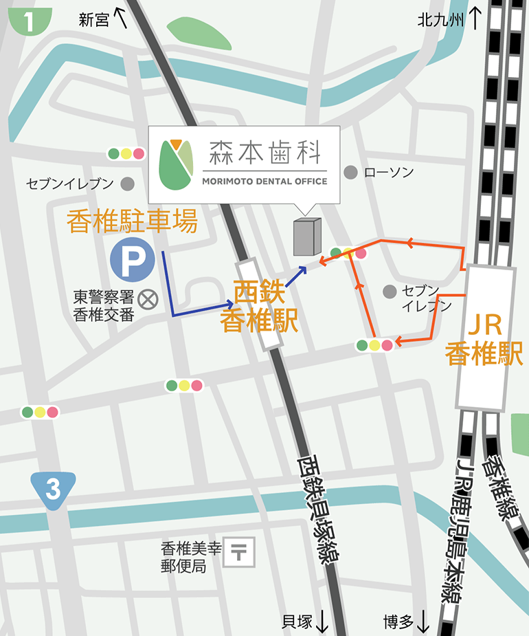 森本歯科の地図